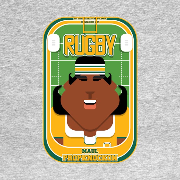 Rugby Gold and Green - Maul Propknockon - Aretha version by Boxedspapercrafts